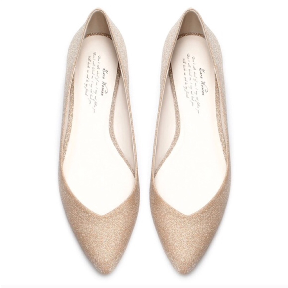 Zara sparkly flat